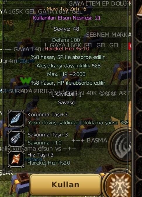 Mavi Taş +6 - 8 Abs - 8 Ateş - 2K HP