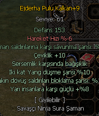 Karakter kalkanlar Okcu Bıcakcı için