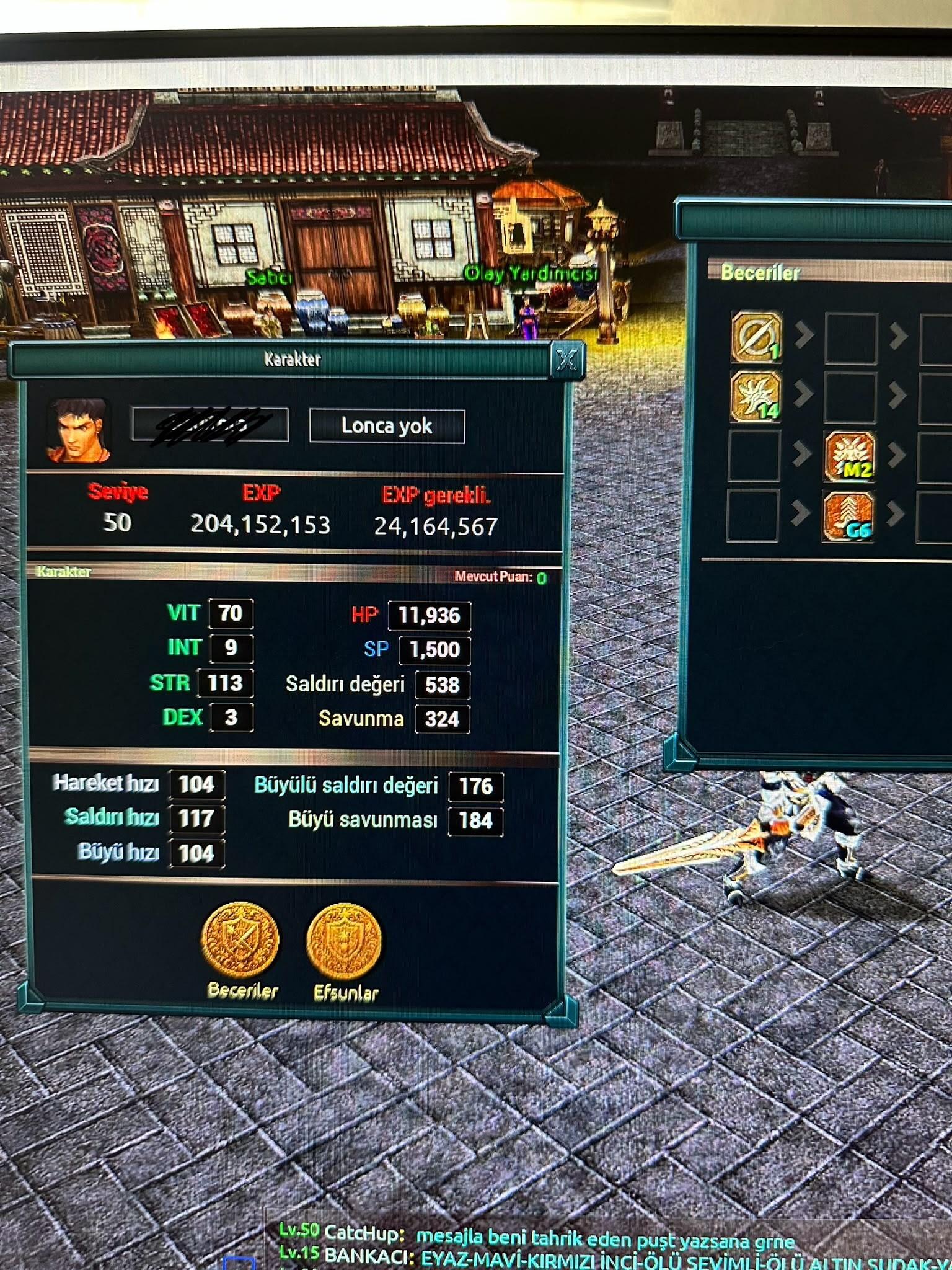 50 LVL SAVAŞÇI ( HAZIR İTEMLİ) HAVA G6