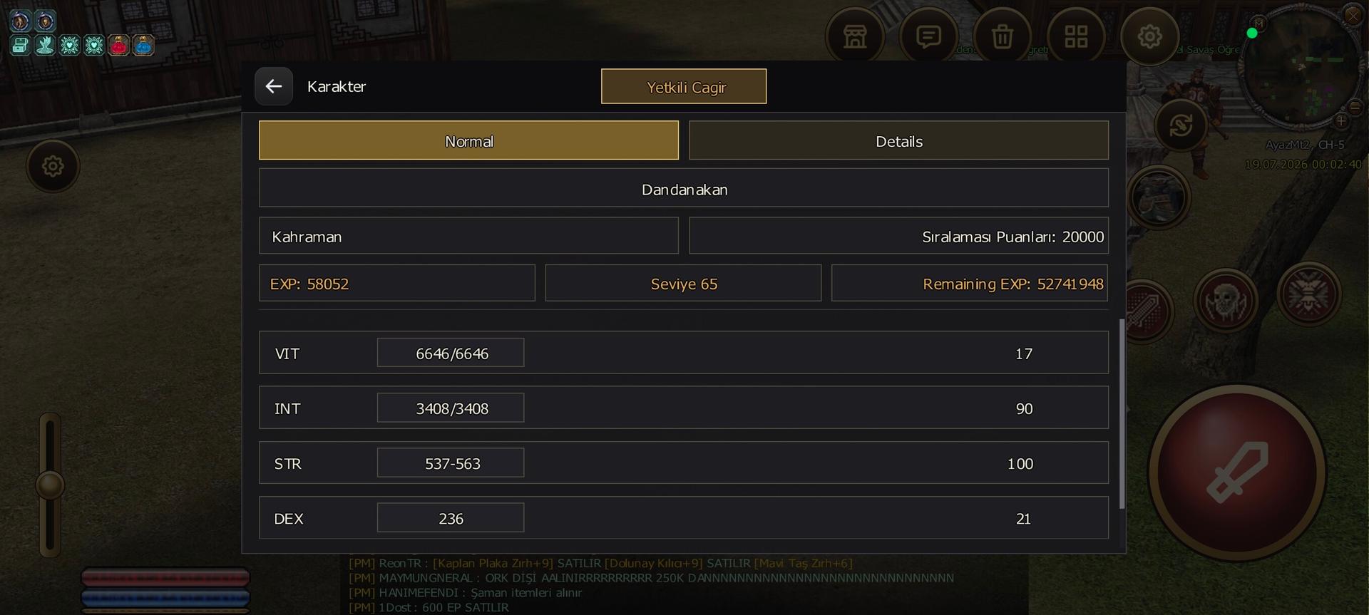65 lik keskinlik itemsiz satiliktir