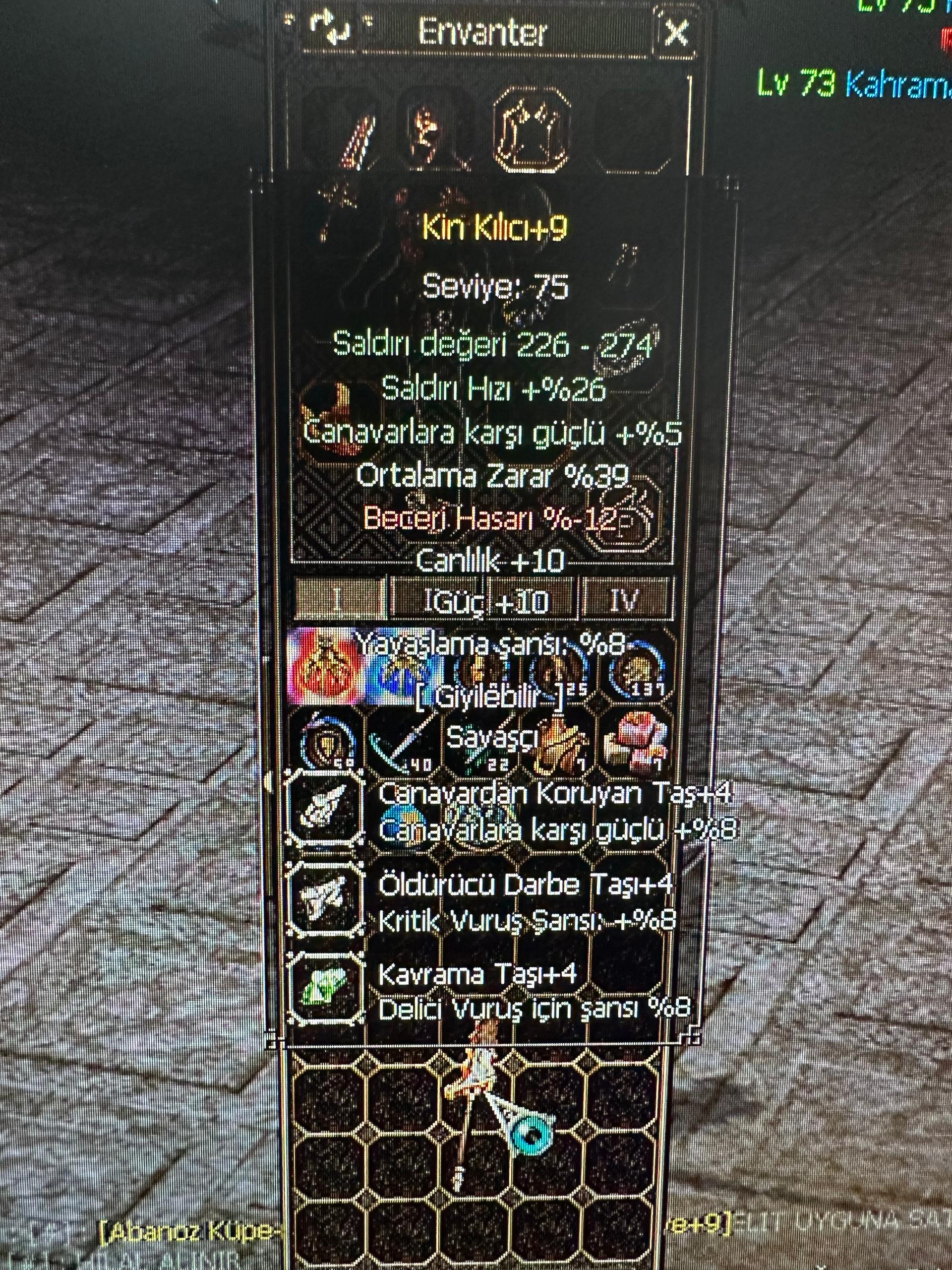 +9 KİN KILICI ANINDA TESLİM