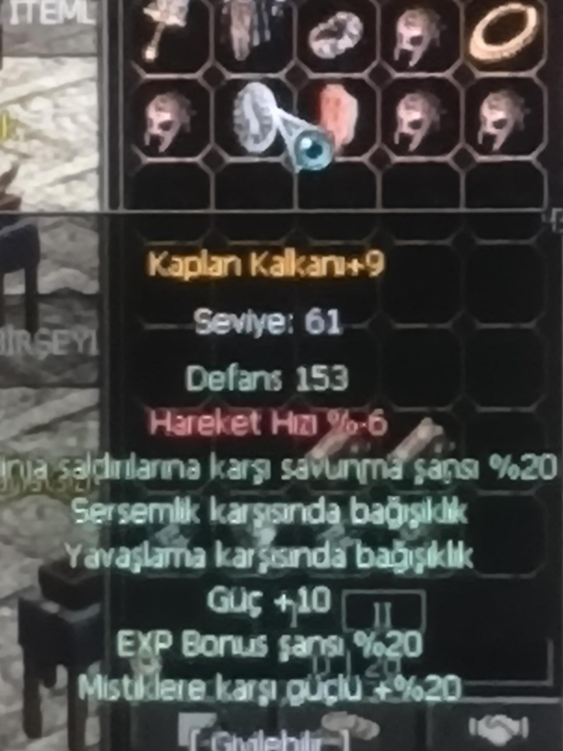 +9 Kasılmalık Sağlam Kalkan