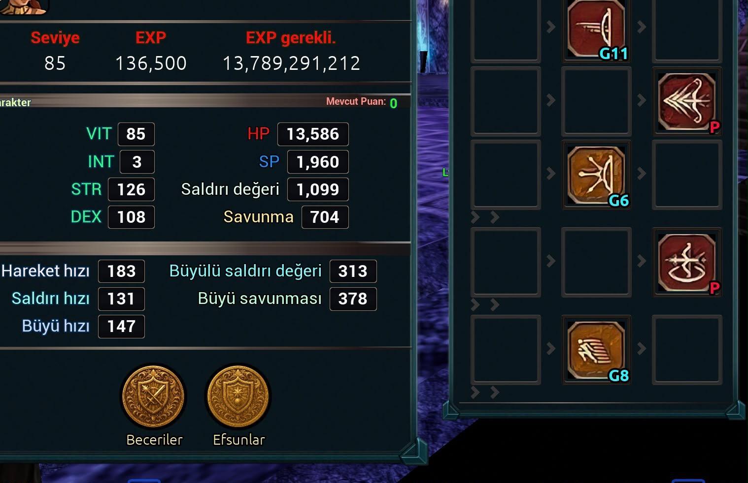 Okcu 85 lvl biyo bitik