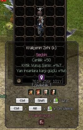KRALİÇE SET ( ZIRH + SAÇ ) SATILIR
