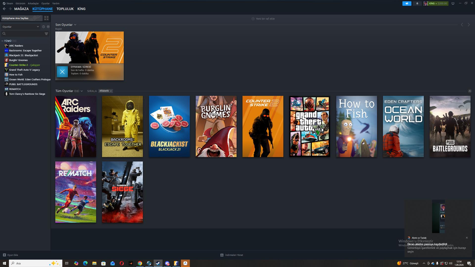 200$ BAKİYELİ STEAM HESAP