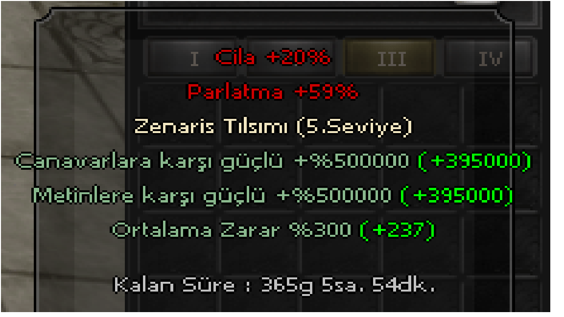 Hanedan ve Zenarish Tılsım 5.Seviye