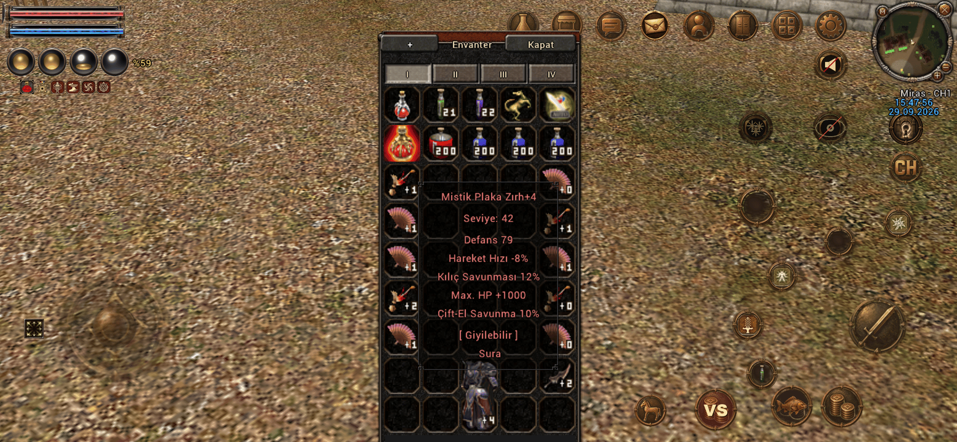12 KILIÇ 10 ÇİFTEL 1000K HP 42 LVL WSLİK SURA ZIRHI