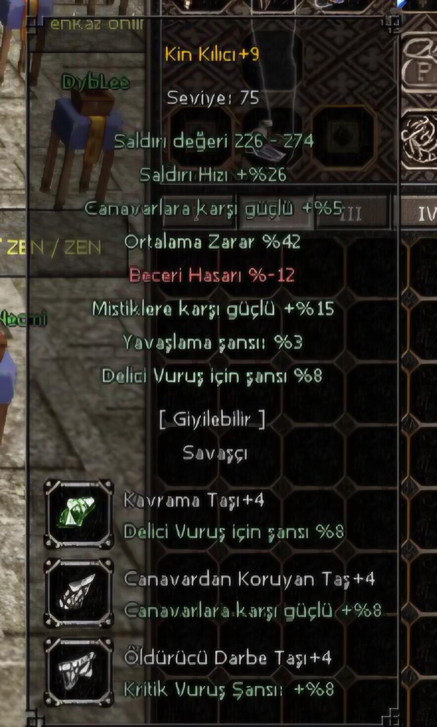 +9 42 ORT KİN KILICI