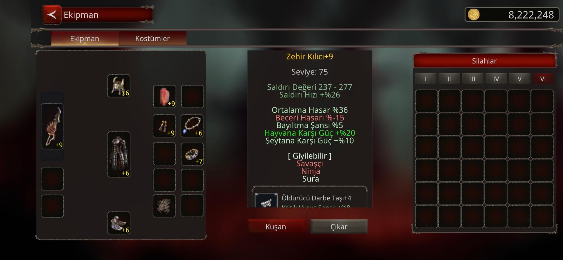 İtemli 1 P -1 G10 - 1 G1 keskinlik sura