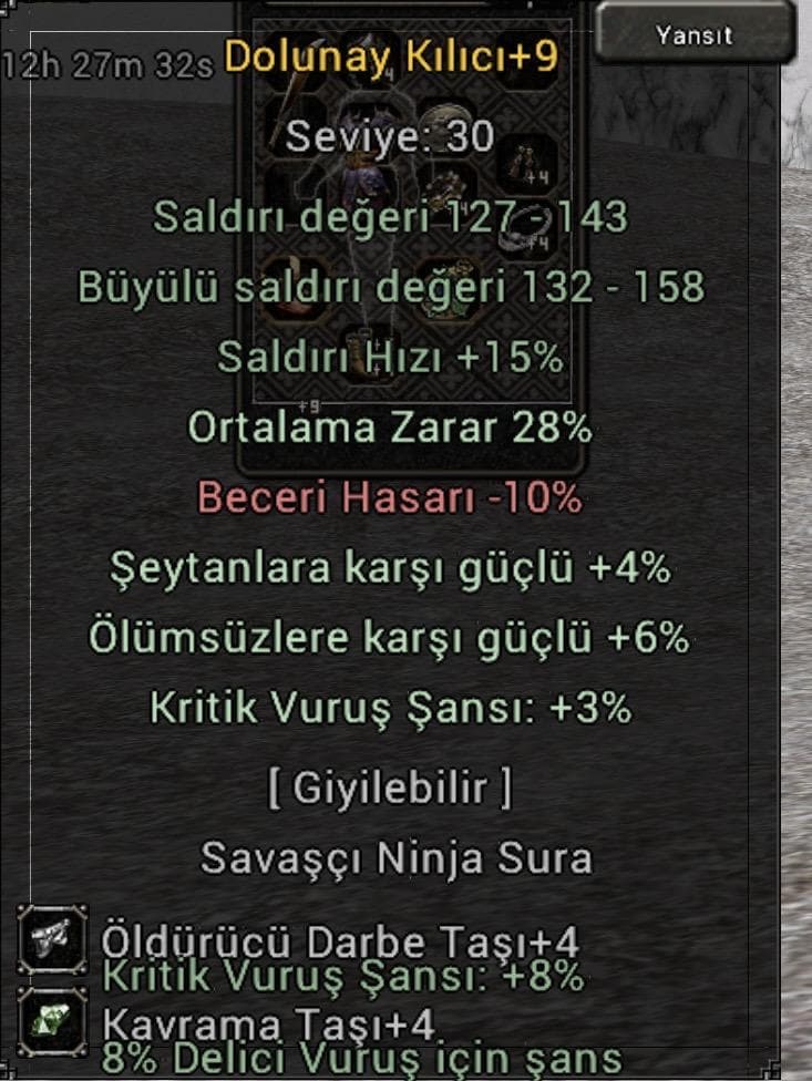 +9 DOLUNAY +4 TAŞLI 28 ORT
