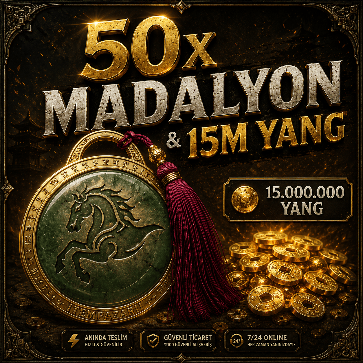 50x MADALYON &  15M YANG