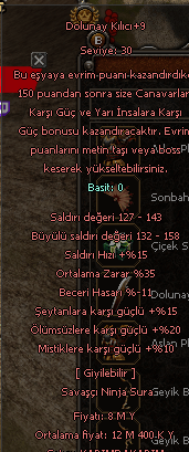 KULE CANAVARI +9 DOLU SATILIK