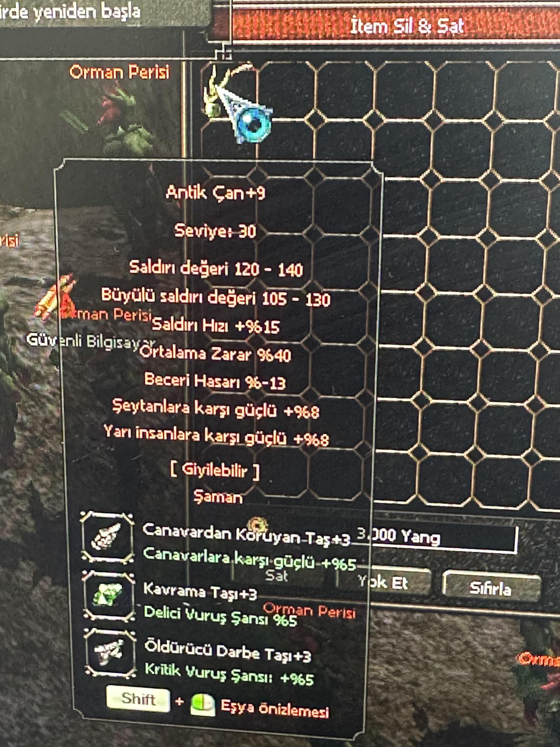 9 ANTİK ÇAN 40 ORT YARILI