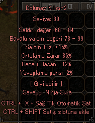 36 ORT +2 DOLUNAY KILICI