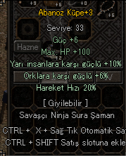 10 YARI 20 HAREKET HIZLI ABANOZ KÜPE