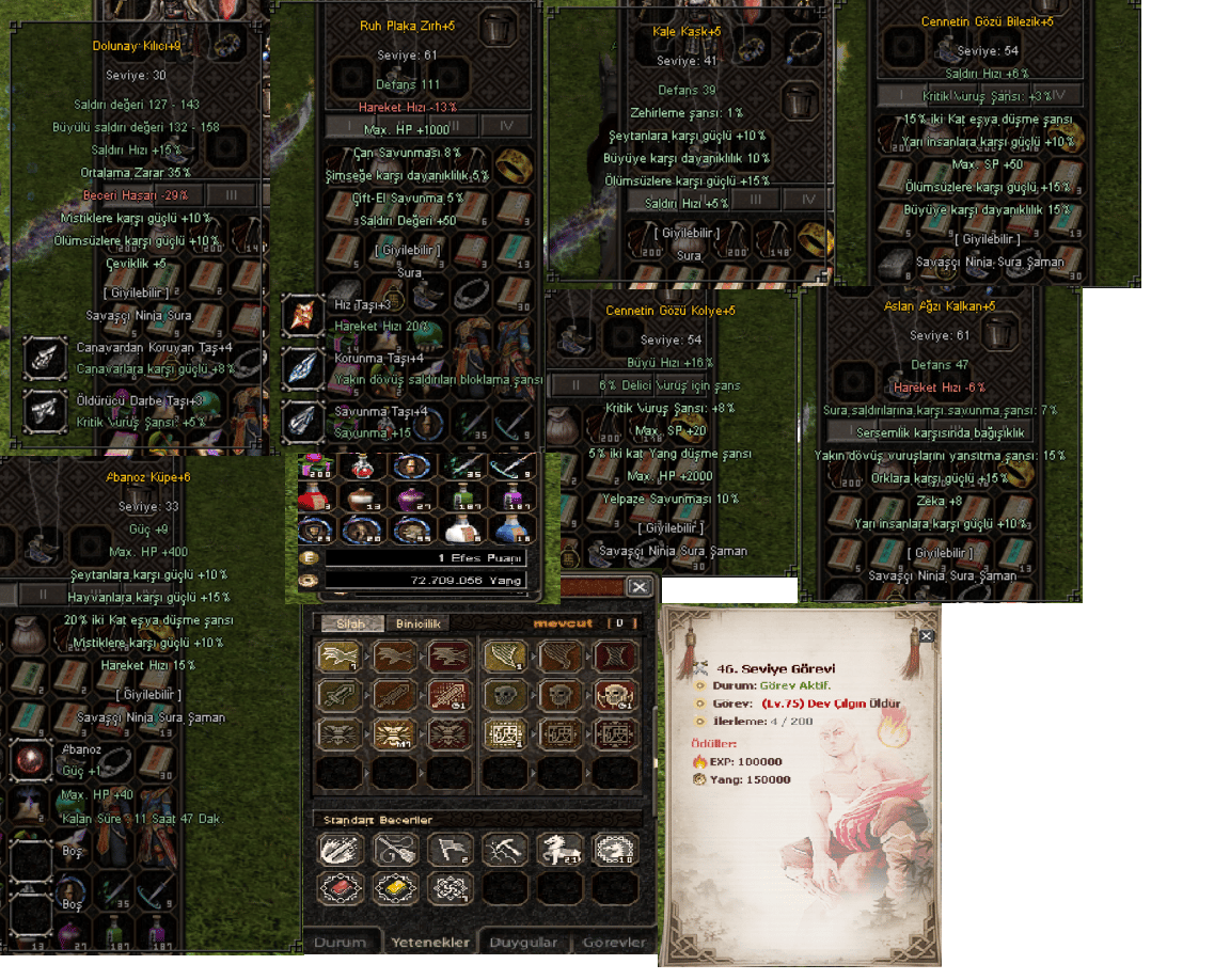 60 LVL BÜYÜLÜ SİLAH G1  itemli