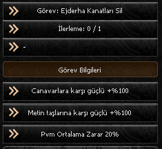 EJDERHA KANATLARI SİL GÖREVİ 100 METİN 100 CANAVAR 20 PVM