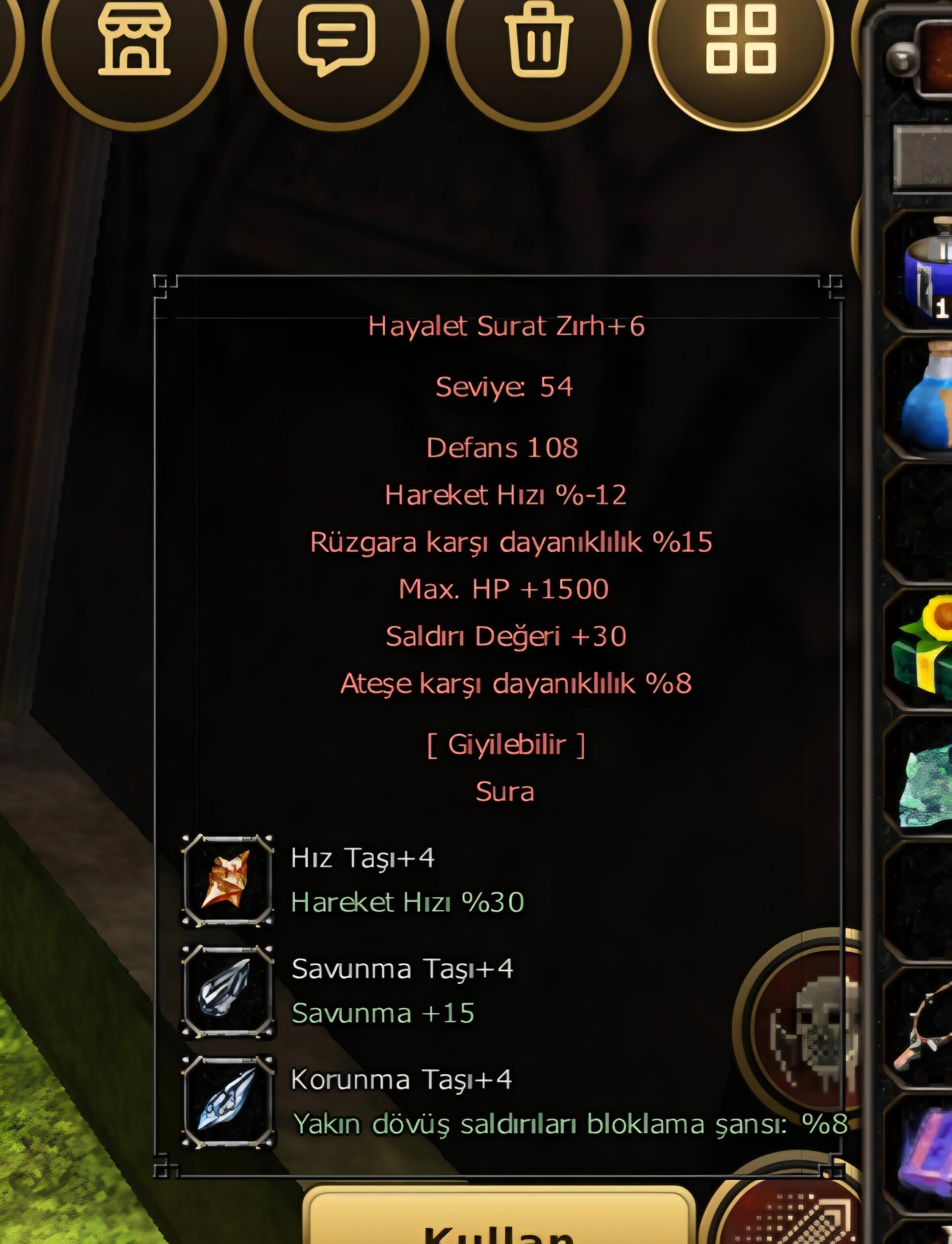 54 LVL 5DE5 SURA ZIRH ELIT +4TAŞLI