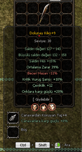 +9  39 ORT CANAVAR TAŞLI DOLUNAY