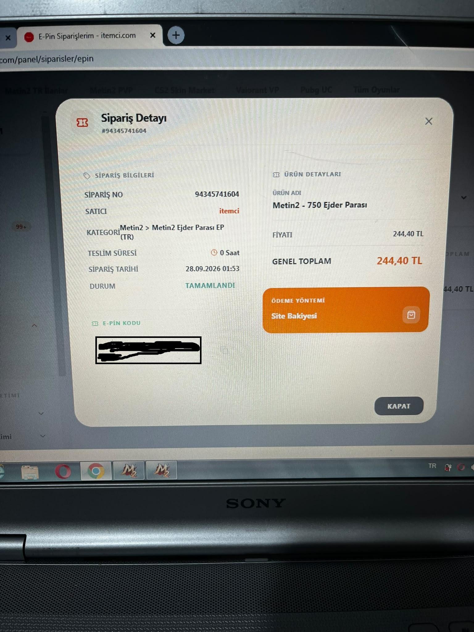750 EP KUPON KODU SATILIR ANINDA TESLİMAT