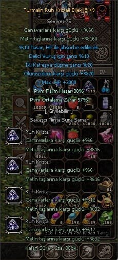 57 PvM Ortalamalı Turmalin Ruh Kristali Bilekliği