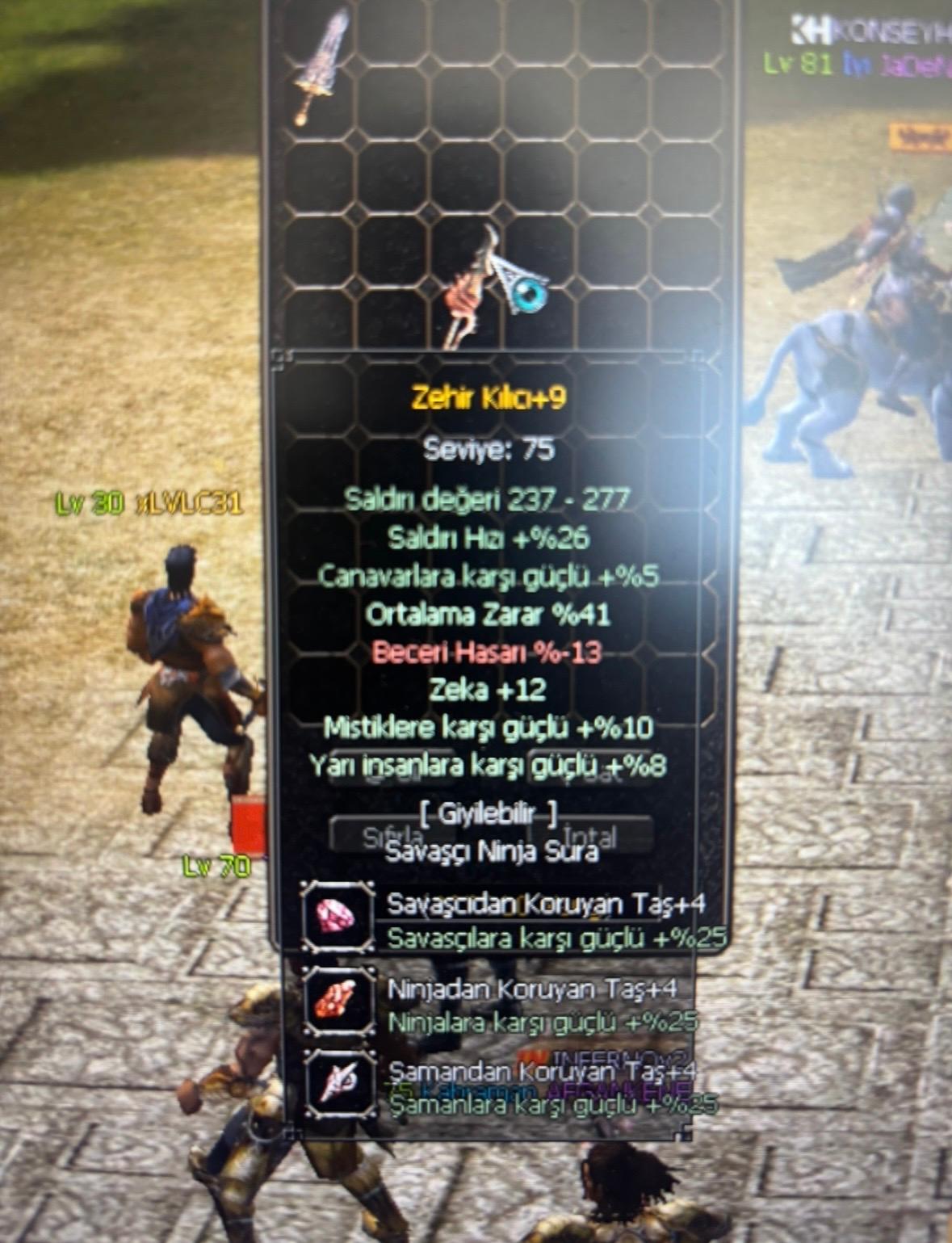 +9 ZEHİR 41 ort 12 Zeka 8 Yarı