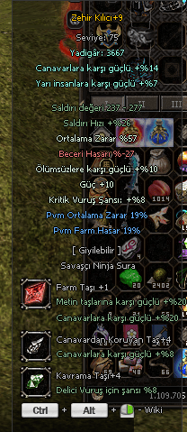 +9 ZEHİR 57 ORT 10 GÜÇ 19 FARM&ORTALAMA