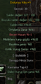 +3 delici taşlı 3 efsunlu +9 dolunay.