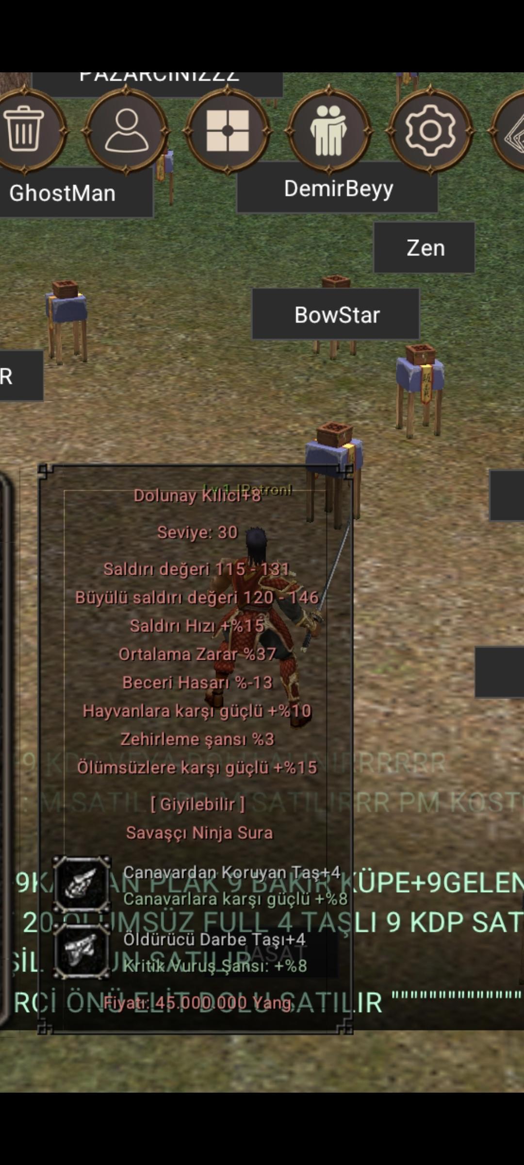 37 ORT 15ÖLÜMSÜZ 3ZEHİRLEME SAĞLAM BOŞLUK +8DOLUNAY