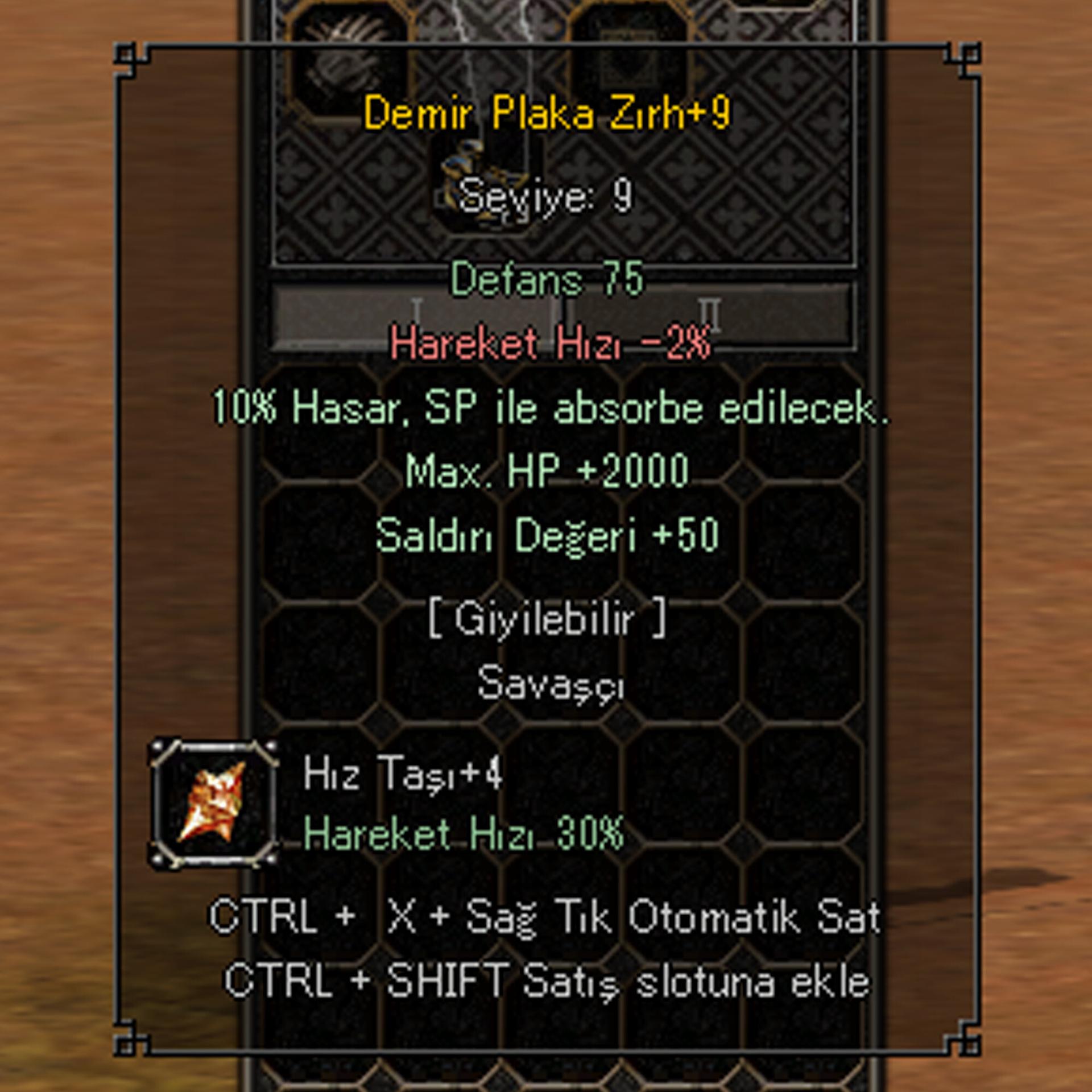 +9 DEMİR PLAKA ZIRH