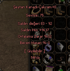 75 BİO BİTİK BÜYÜLÜ SURA CANAVAR 3 ÇELİKLİ FULL İTEMLİ