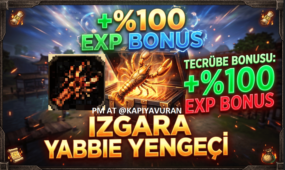 3 adet YABBİE YENGECİ +%100 BONUS EXP.