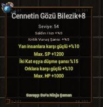 +8 CENNET BİLEZİK