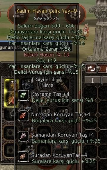 FULL WSLİK HESAP SATILIR NINJA KADİM YAY VE ÇAKRAM MEVCUT