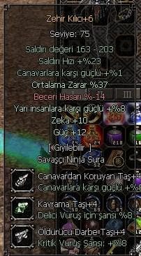 +7 ZEHİR 37 ORT 8 YARI 10 ZEKA 12 GÜÇ