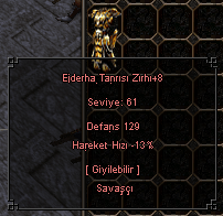 +8 EJDERHA TANRISI ZIRHI SATILIR. ANINDA TESLİMAT