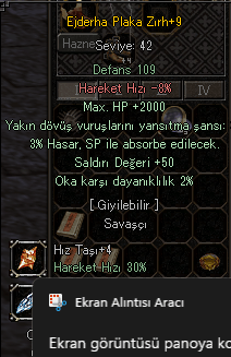 TAM ORAN 2K HP 50 STR +9 EJDERHA PLAKA ZIRH