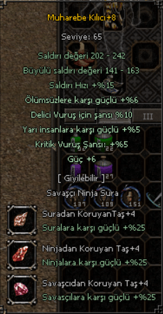 +8 MUHAREBE KILICI