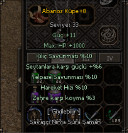 +8 ABANOZ KÜPE