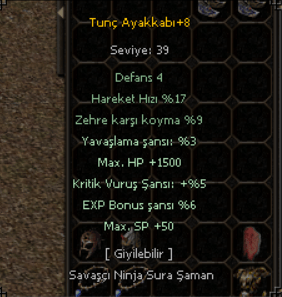 +8 TUNÇ AYAKKABI
