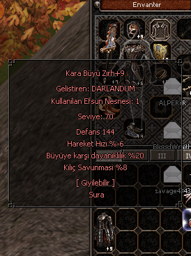 +9 KARABÜYÜ ZIRH (SURA ÇELİĞİ) 25K TL