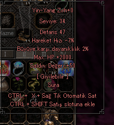 2khp 50str YINYANG 34 LVL SURA ZIRHI FARMLıK