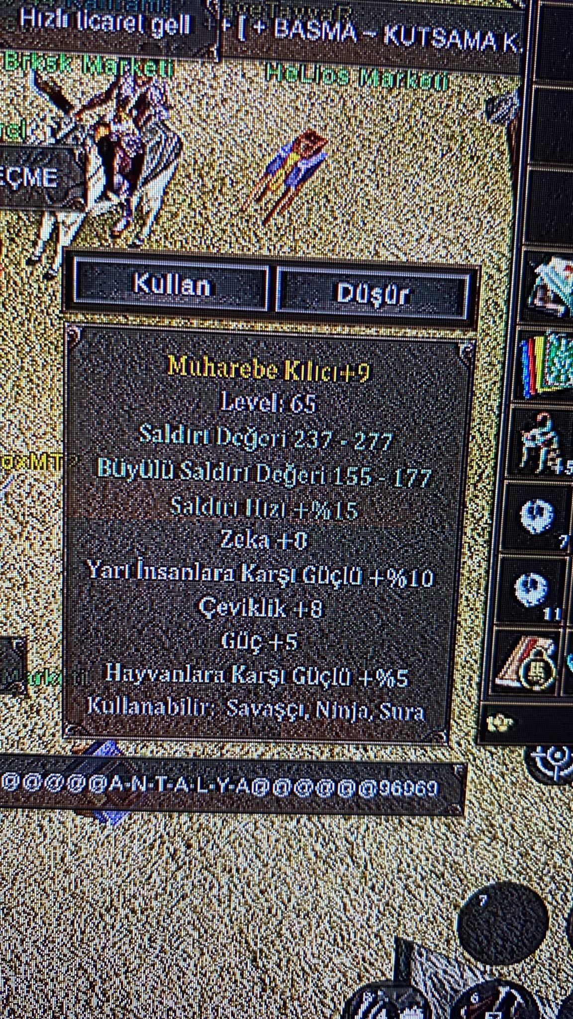 +9 muharebe kılıcı 5 efsunlu (10 yarı insanlı )