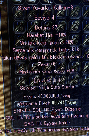 SERSEM 10 BLOK SİY KALKAN TEKLİFLE GEL