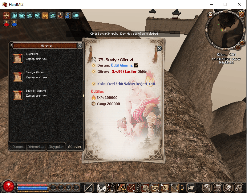 75 LEVEL KESKİNLİK P GÖREV BİYOLOG BİTİK SURA