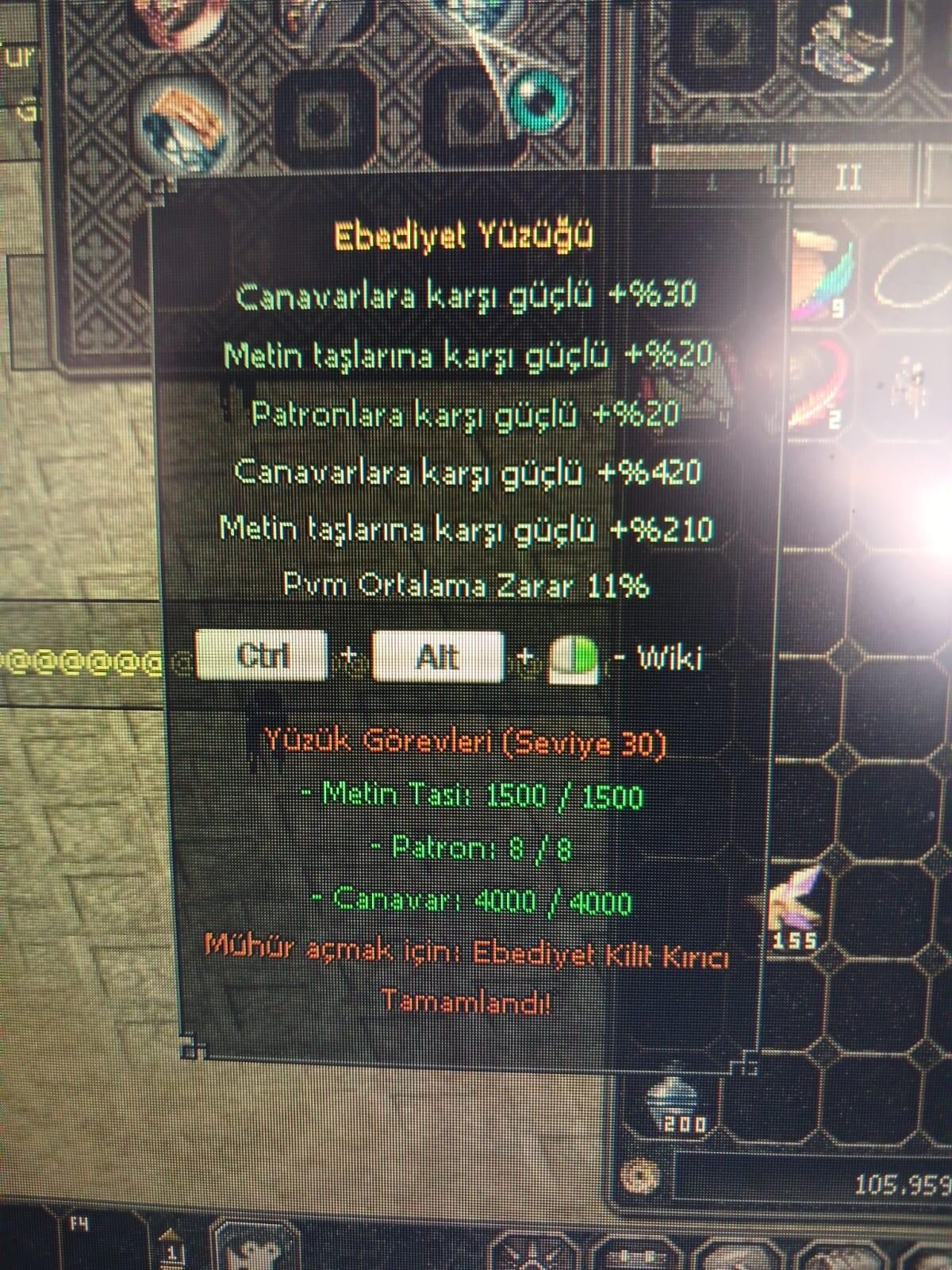 max level ebediyet yüzüğü