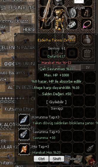 Ejderha Tanrısı +6 50 STR HP