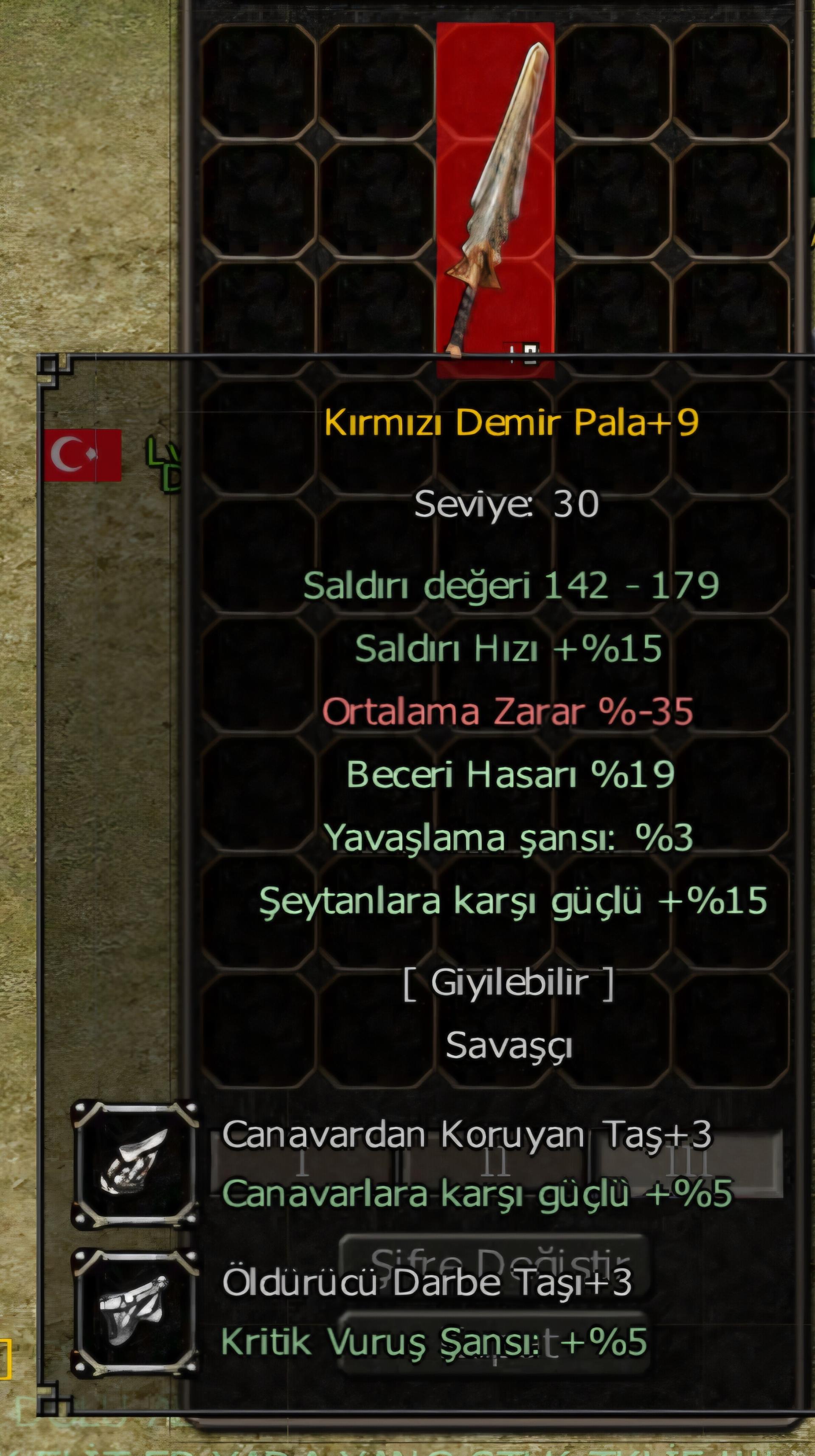 19 BEC +9 KDP KIRMIZI DEMİR PALA 4 EFSUN