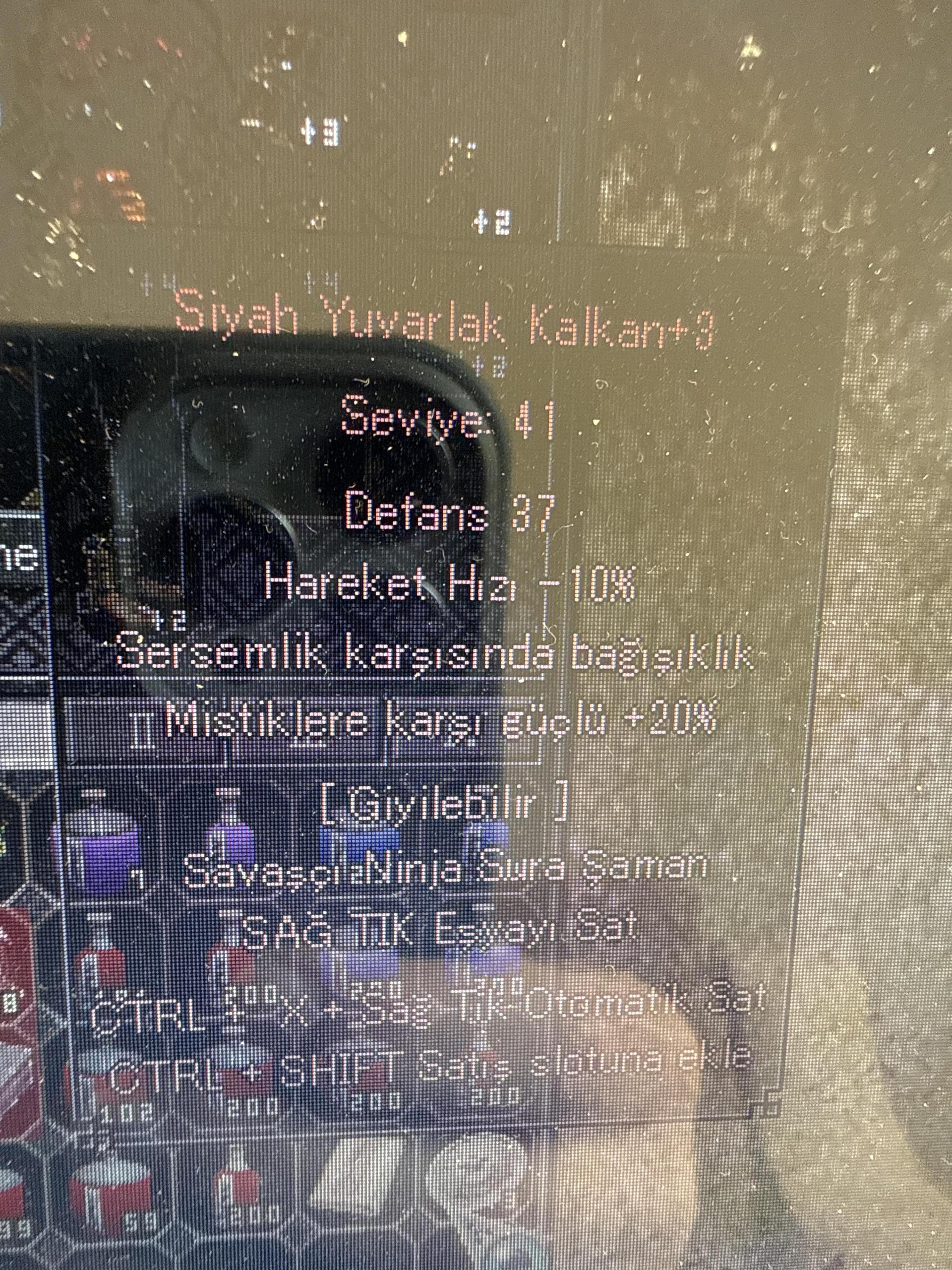 Sersem syk siyah yuvarlak kalkan