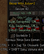 12 BIÇAK 12 ÇİFT EL 12 KILIÇ BEYAZ ALTIN KOLYE TEKLİF ALINIR